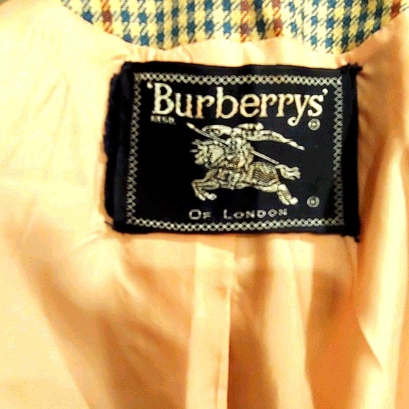👄H.P.❤Burberrys Luxury Lovely Silk Plaid Jacket - Picture 4 of 6